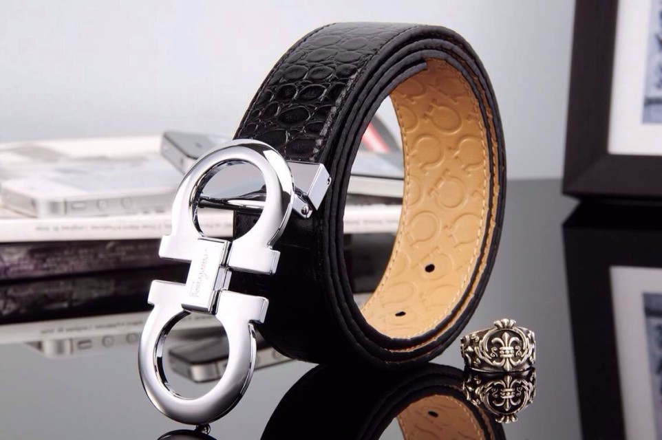 Ferragamo Gentle Monster leather belt with double gancini buckle GM031